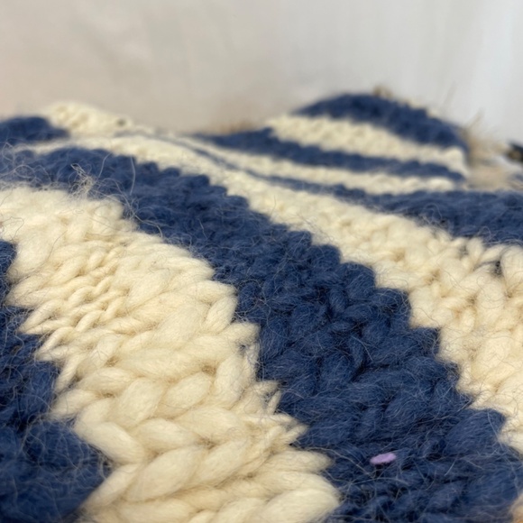 American Eagle Trapper Hat Winter Blue White Adult Wool Alpaca - Picture 4 of 5